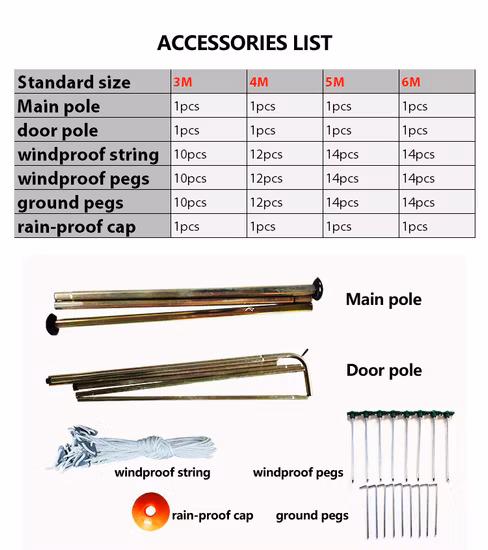 Custom Beige Large Luxury 3m 4m 5m 6m 7m Grow Tienda de campana de lona de algodón impermeable al aire libre para acampar