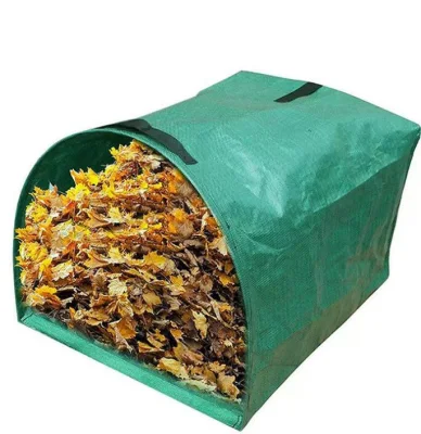 120L portátil impermeable PP tejido plegable al aire libre jardín recolección de basura hoja bolsa