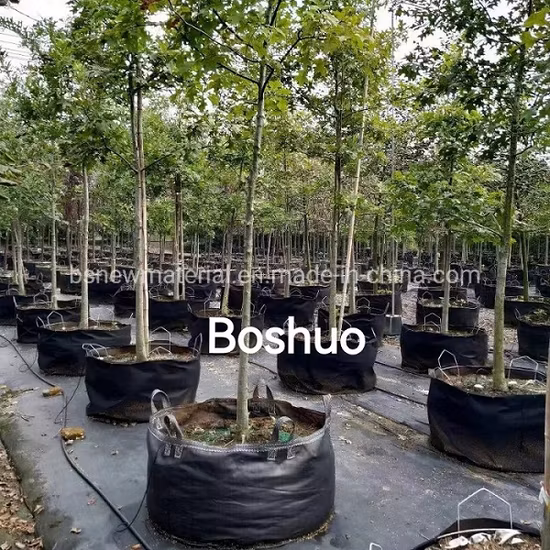 Geotextil no tejido blanco/negro, tela de fieltro para jardín, bonsái, flor, fruta, arbusto, vivero, plántulas, planta de semillero, maceta redonda, maceta grande para plantar