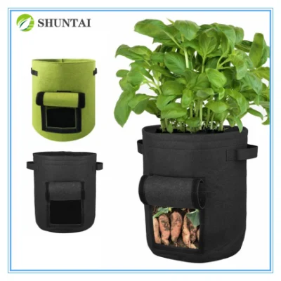 Bolsas de plantación de Color negro de tamaño personalizado, bolsa de cultivo de vivero de plantas de semillero resistente a los rayos UV para jardín, para frutas y verduras